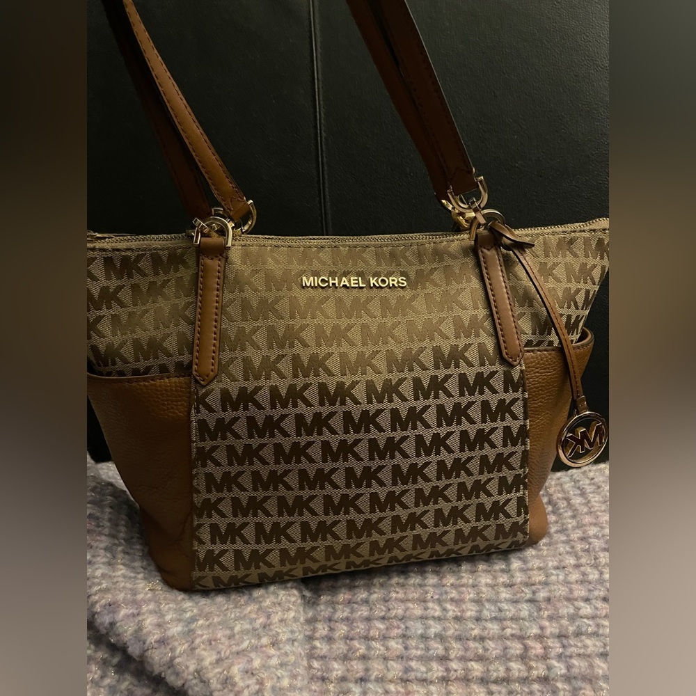 Michael Kors Brown MK Logo Tote